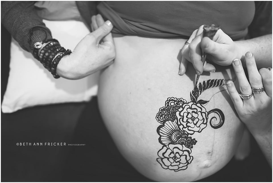 Boston maternity photographer henna party