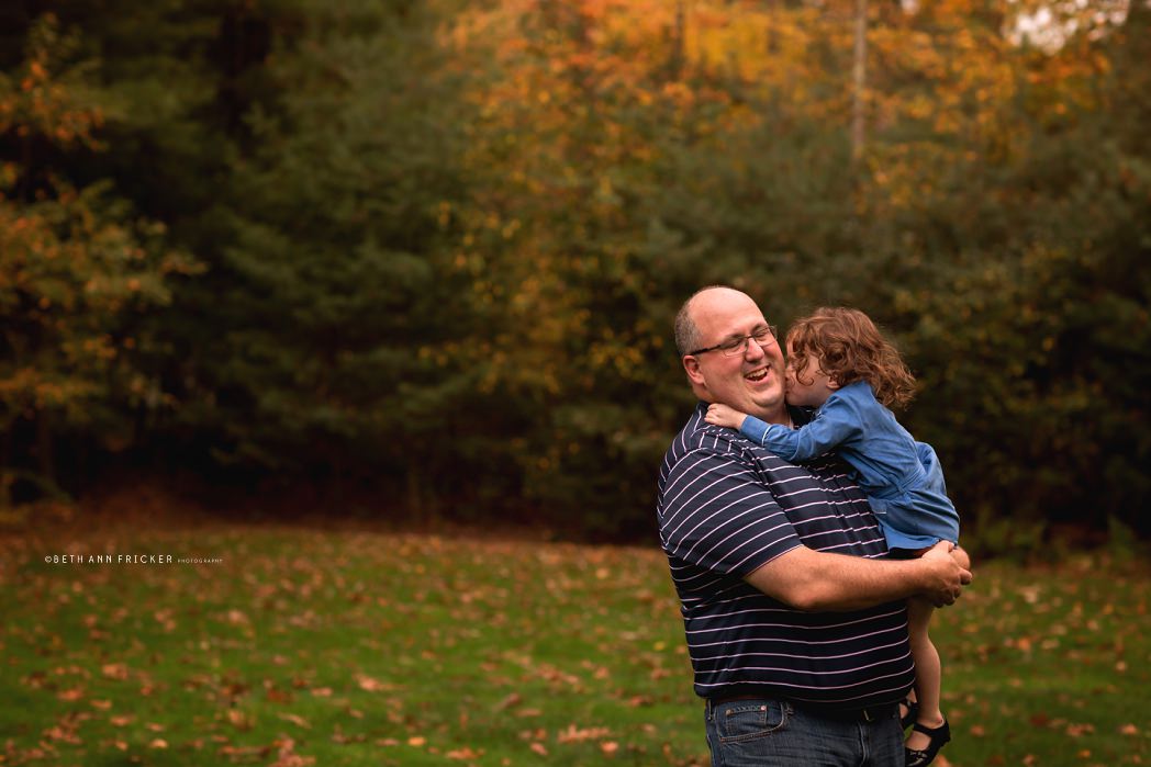 duagheter kissing dad's cheek Boston Family  Photographer