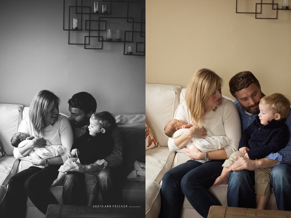 together as a family of four newborn lifestyle portraits {brookline ma newborn photographer}