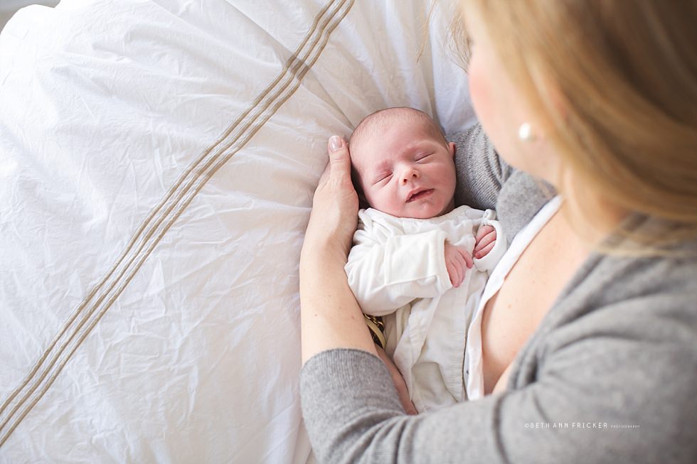 momy with new baby Boston Newborn Lifestyle Photographer