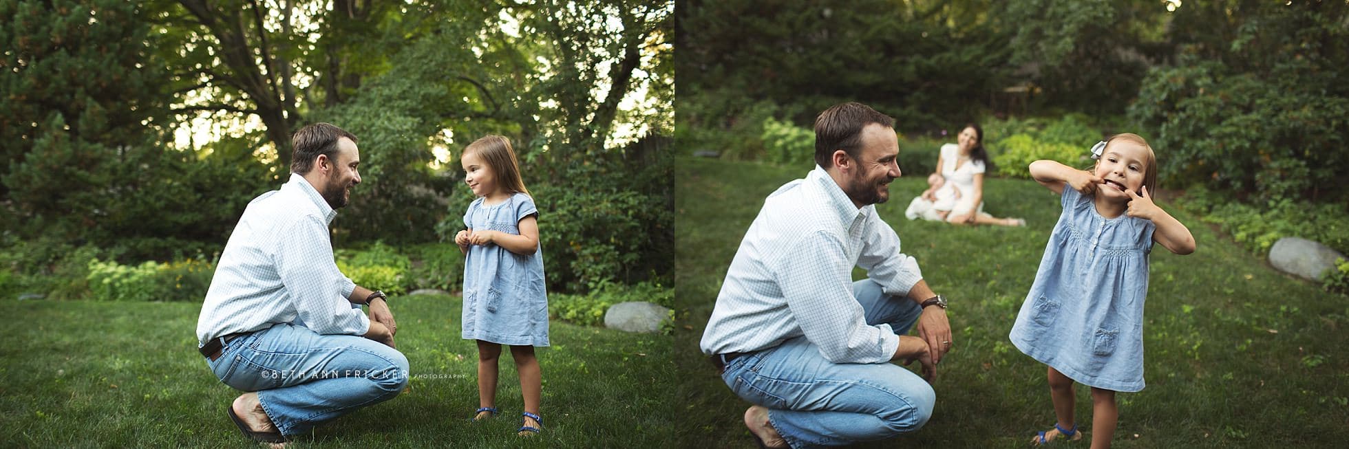 dad goofing wtih daughter Boston MA Family Photographer