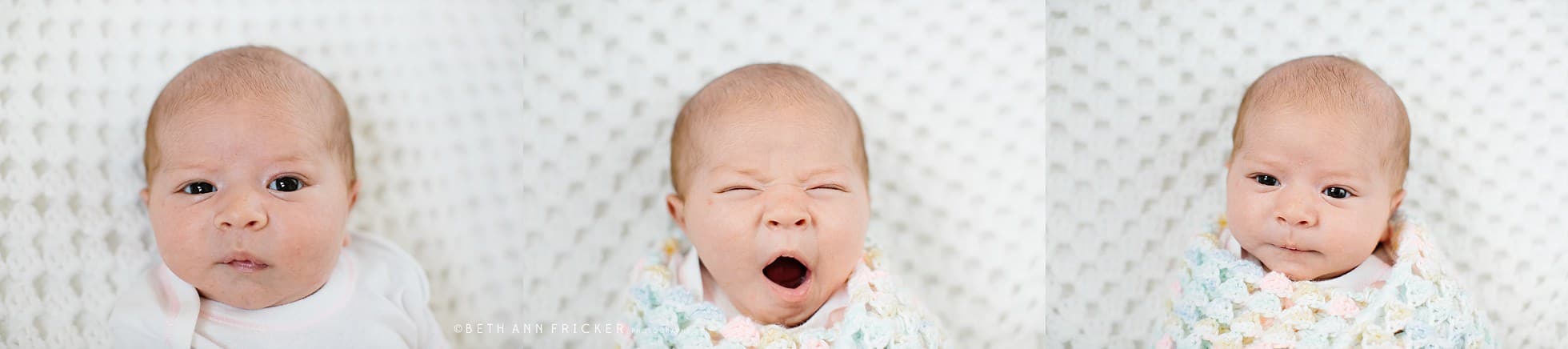 newborn baby girl yawning Boston Baby Photos