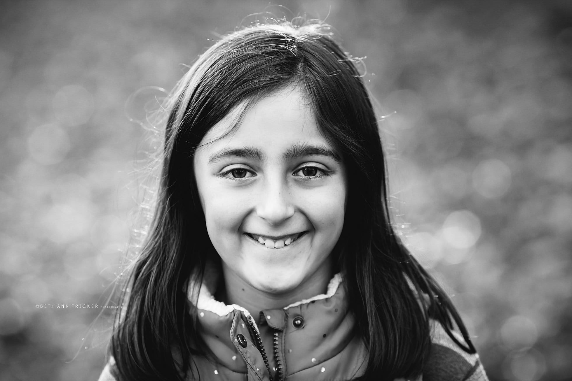 girl smilng Arlington child photographer