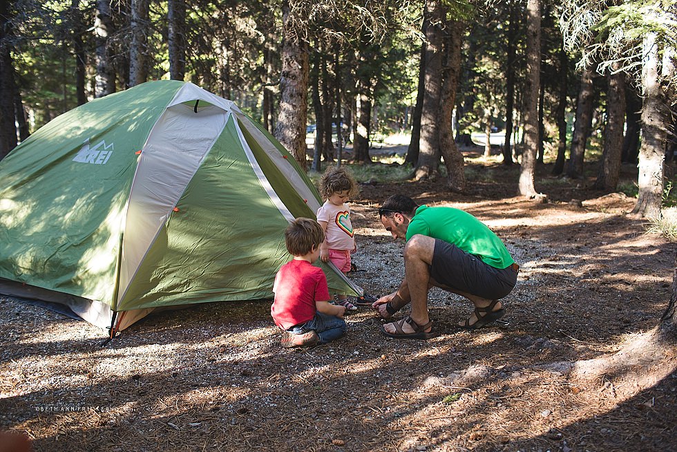 camping with kids in Glacier National park  Canadian Rockies Family Vacation