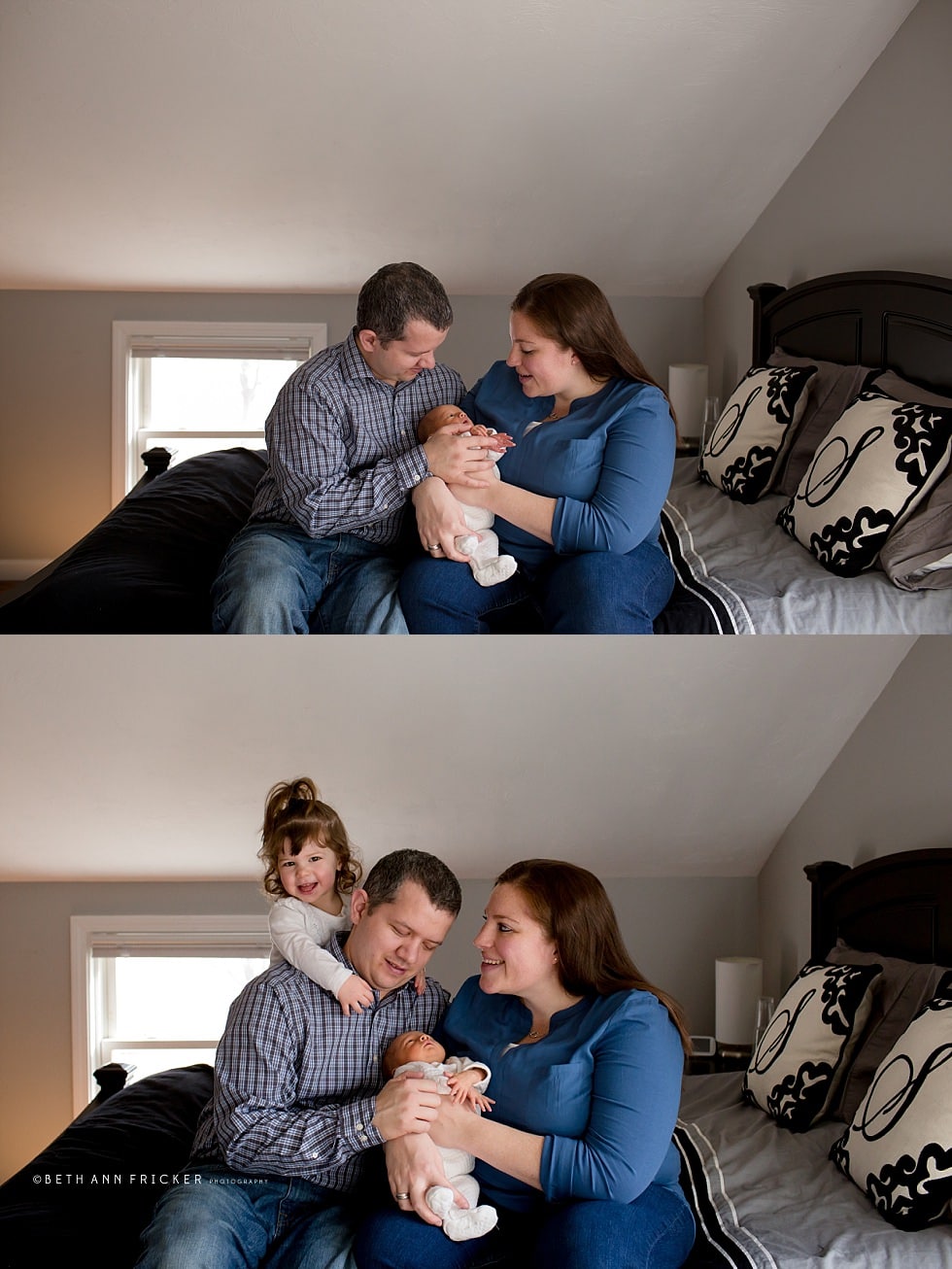 newborn with family north shore newborn lifestyle photographer