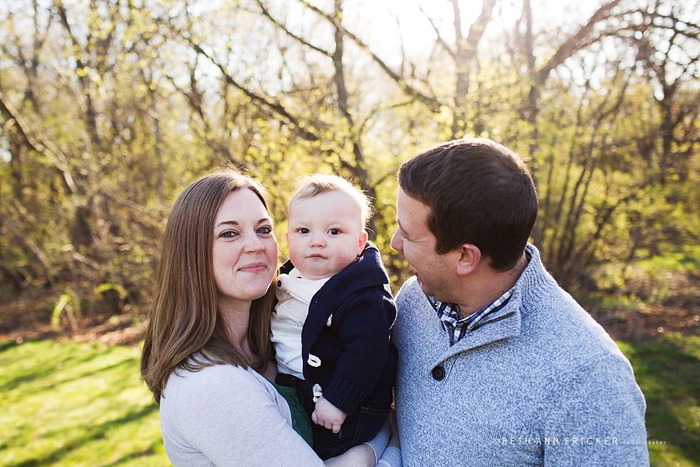 One year old with mom and dad Boston Family Photographer