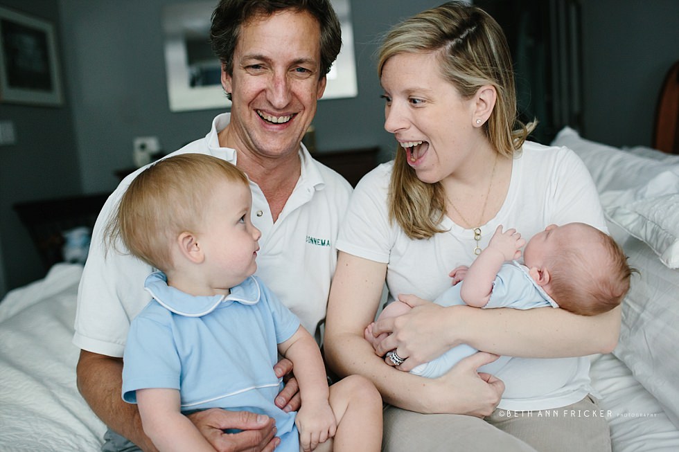 newborn with his family boston newborn photographer