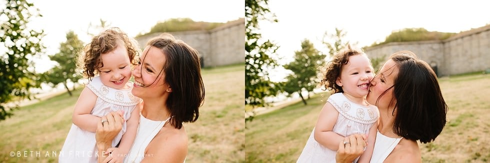 Mom and daughter Boston family photographer Castle Island