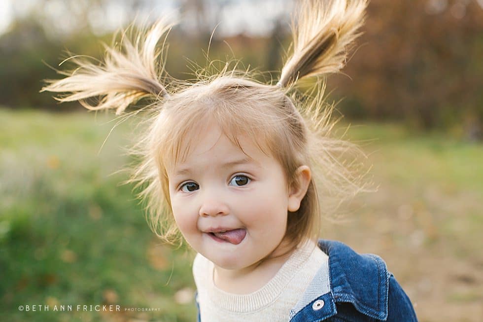 toddler girl with pigtails Boston family photographer