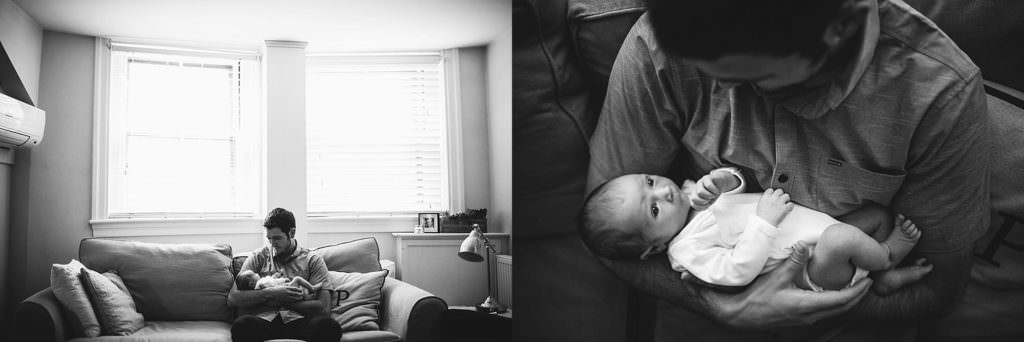 dad snuggling with baby boston newborn lifestyle photography
