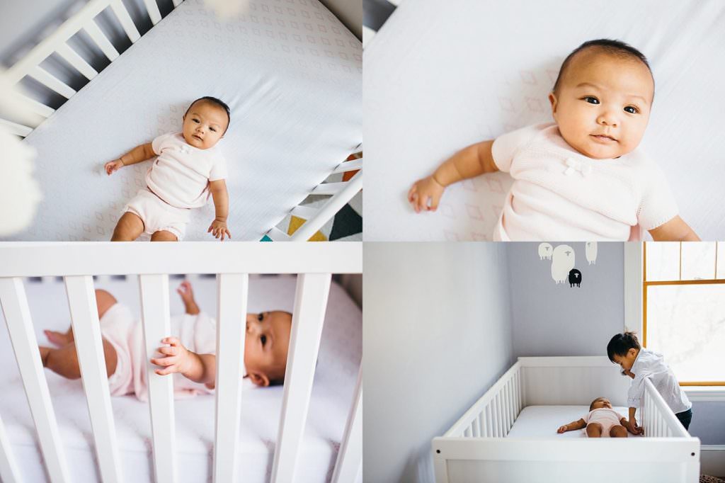 baby in her crib Arlington family photos