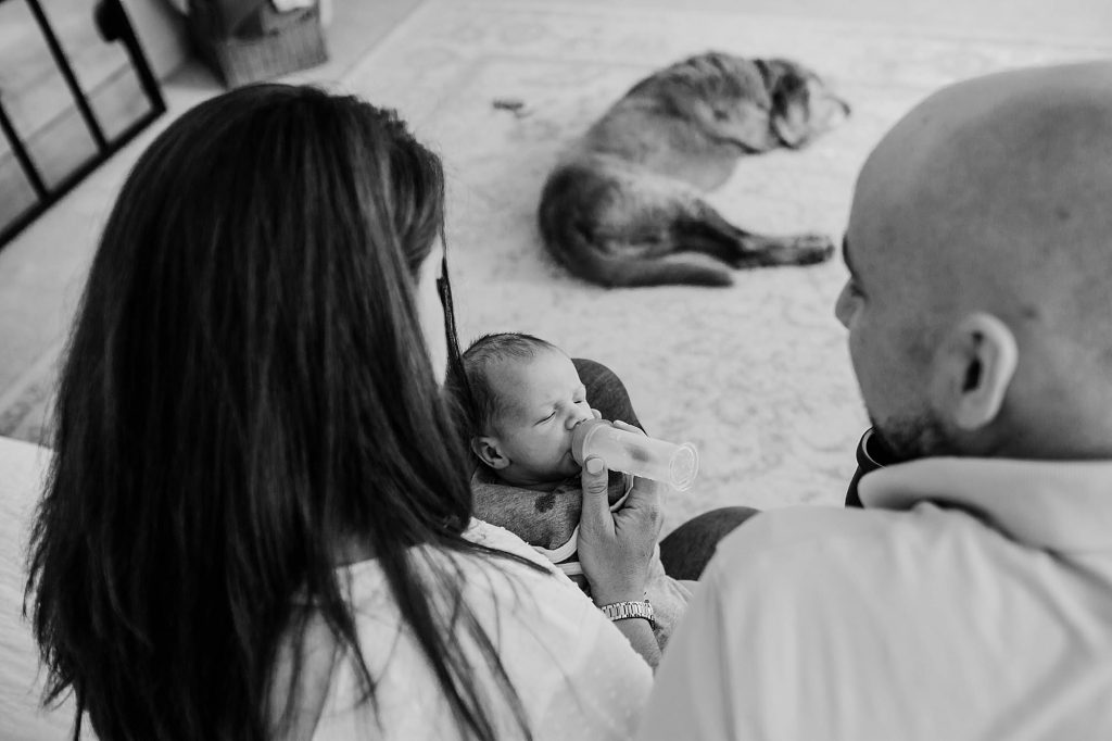 parents feeding baby Newburyport Newborn Photographer