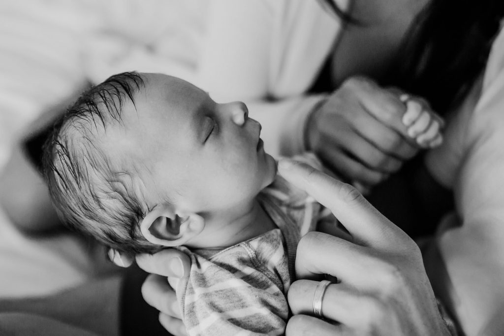 profile of baby's face Charlestown Newborn Photographer