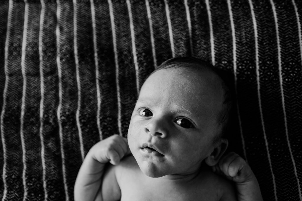 black and white portrait of baby   Charlestown Newborn Photographer