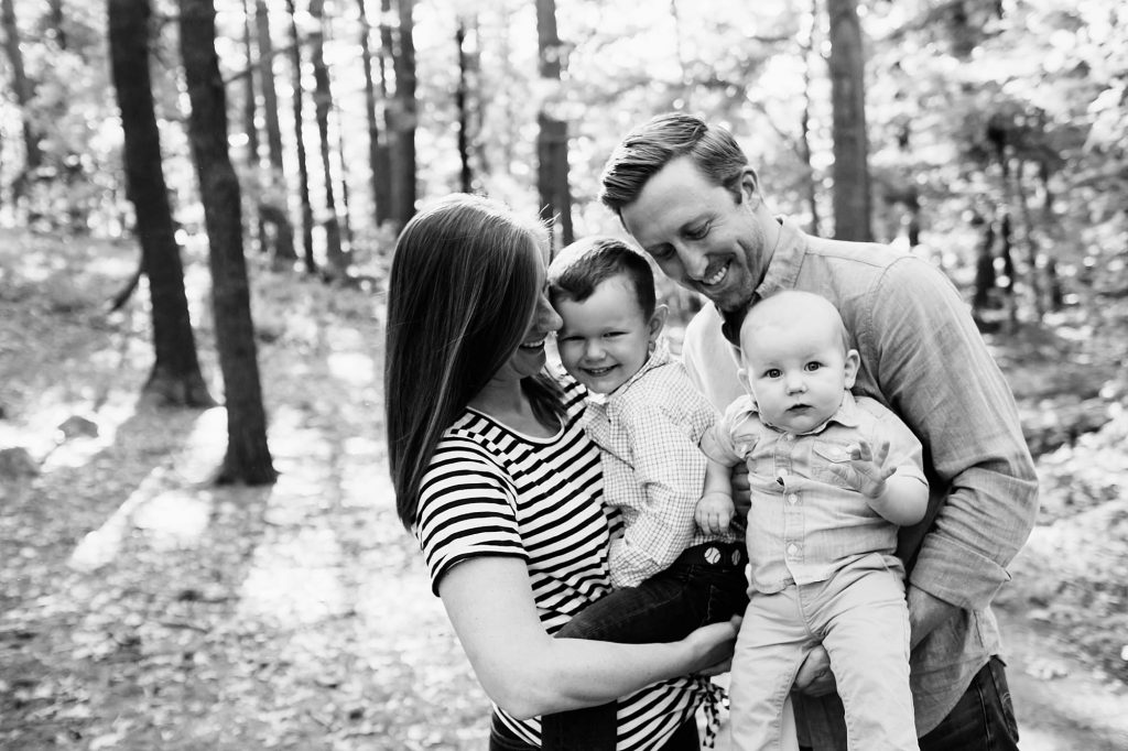 family portrait outside Medford Family Photographer