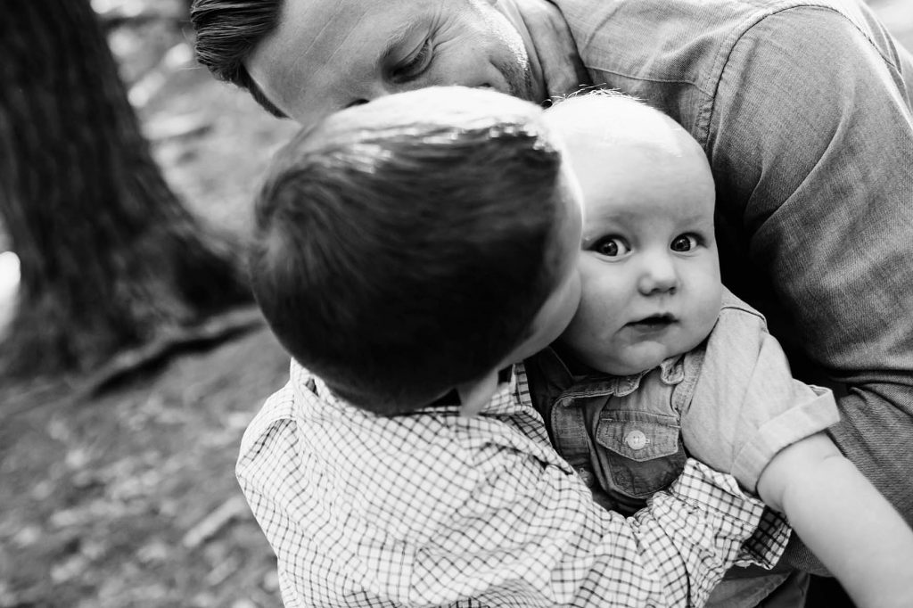 baby peaking out Medford Family Photographer