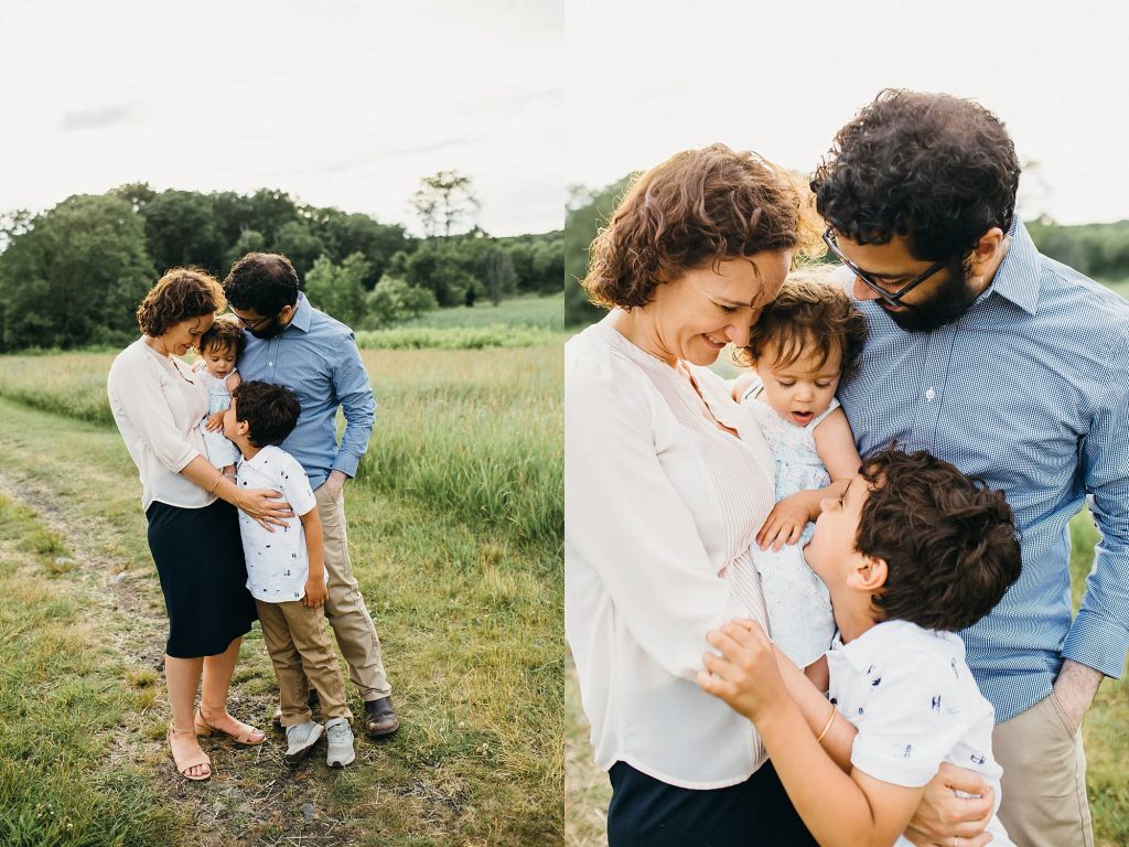 family snuggling together Boston Family Photographer