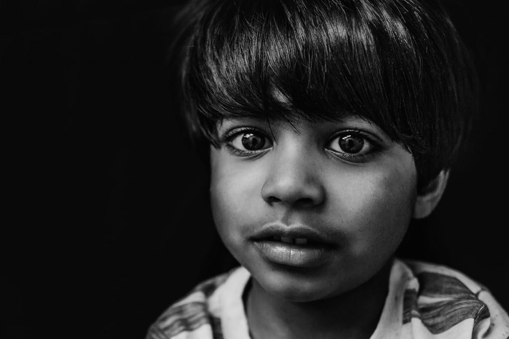portrait of a boy's face Arlington MA Newborn Photographer