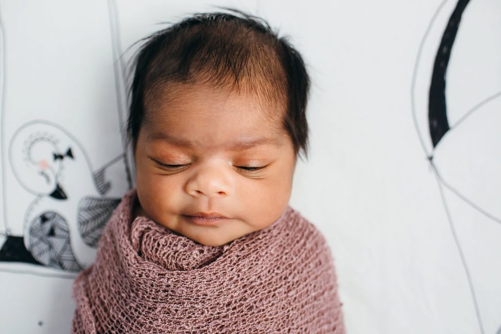 adorable baby's face Arlington MA Newborn Photographer