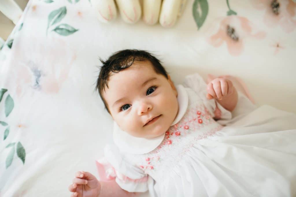 baby in crib weston newborn photographer