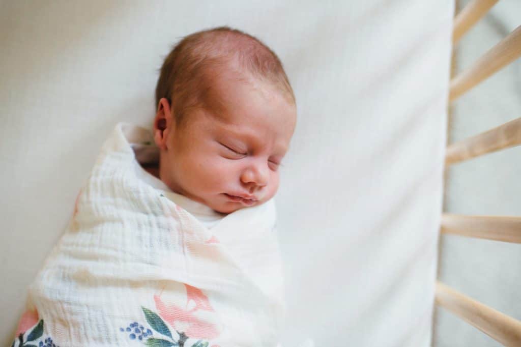 baby in crib Charlestown newborn photographer