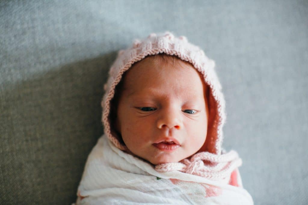 baby in bonnet Charlestown newborn photographer