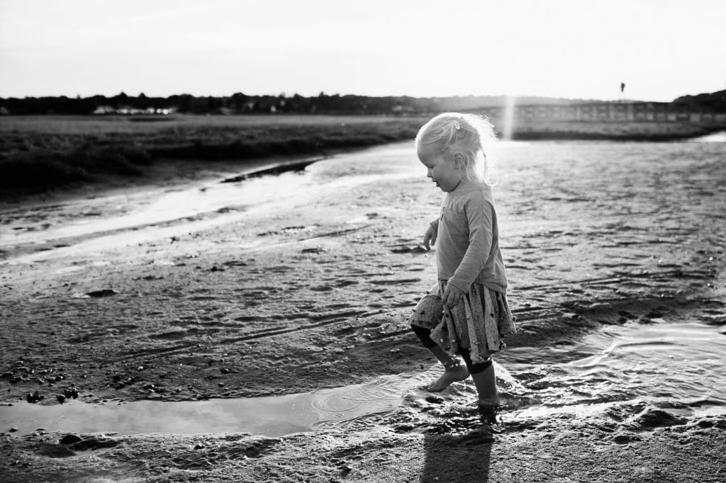 girl in the water Shore Family photographer