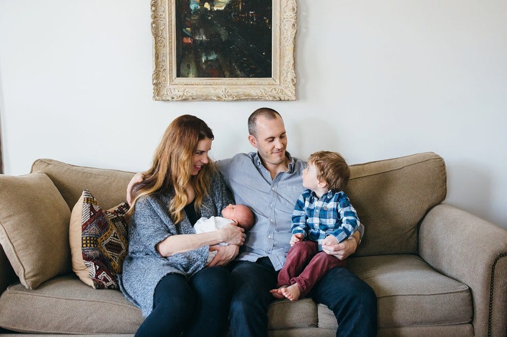 modern family portrait somerville newborn photos
