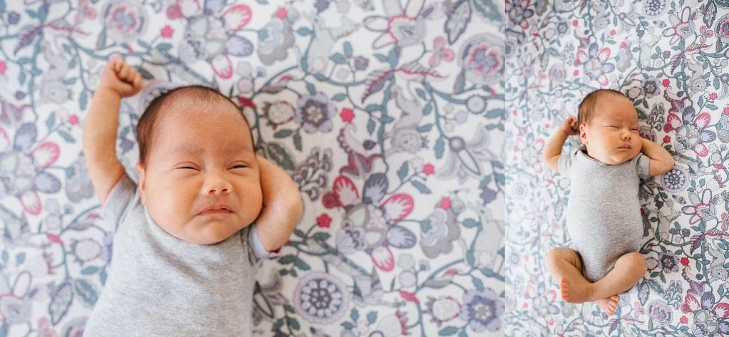 baby in crib brookline newborn photographer