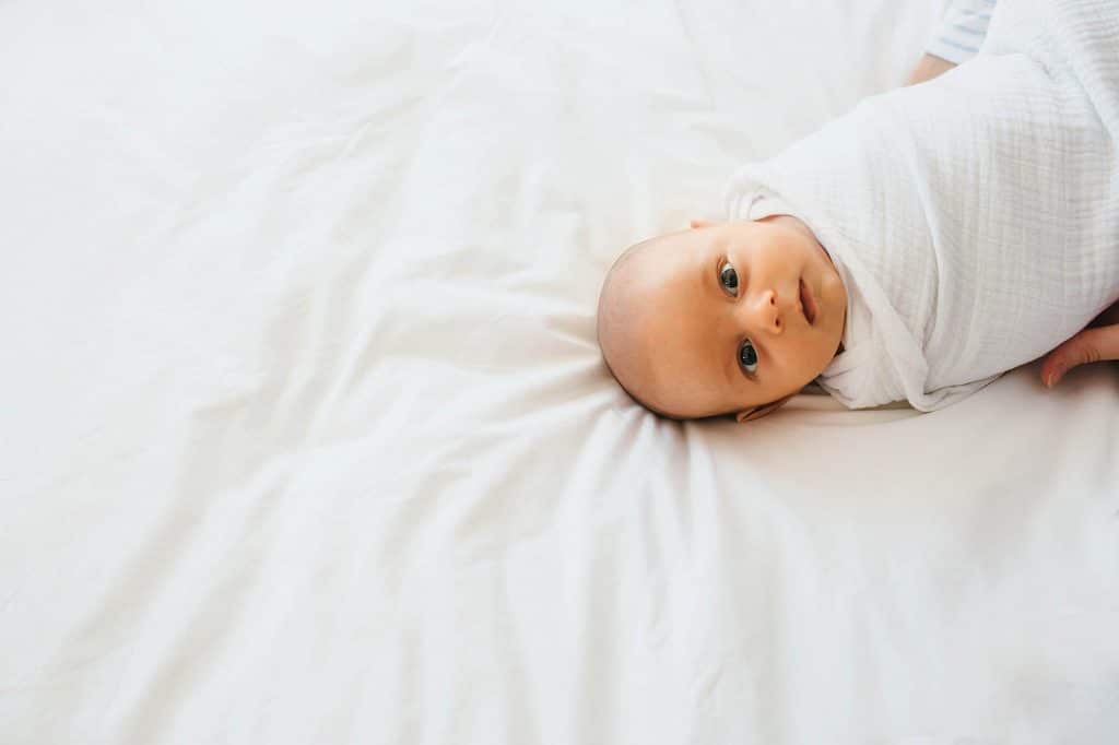 baby swaddled Arlington Newborn photographer