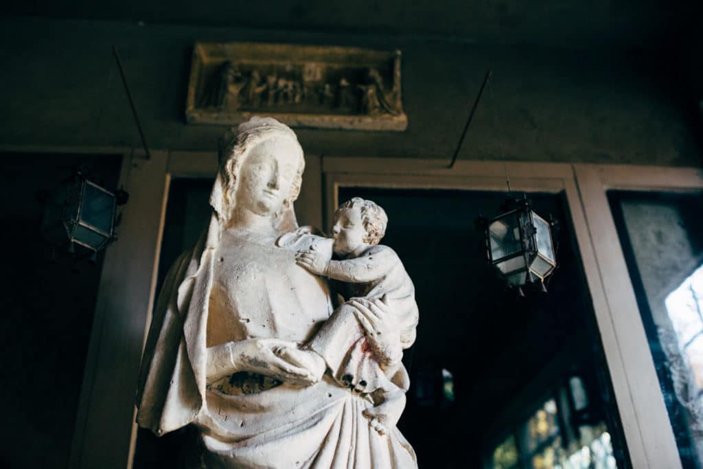 breastfeeding statue at the Isabella Stewart Gardener Museum in Boston