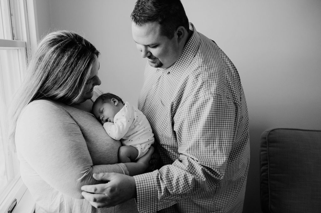 black and white family photo south shore baby photographer