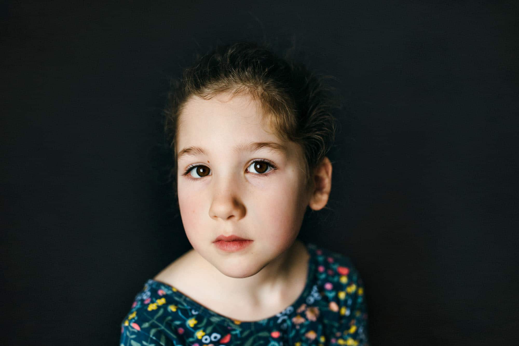 Portrait of child using natural light Boston child photographer