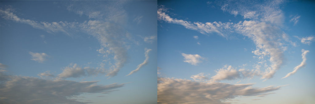 before and after sky edits